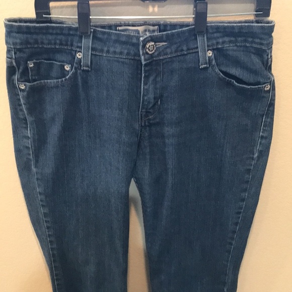 Levi's Signature Low Slim Bootcut 5 Pocket Medium Wash Denim Jeans-Size 11 - Picture 6 of 11